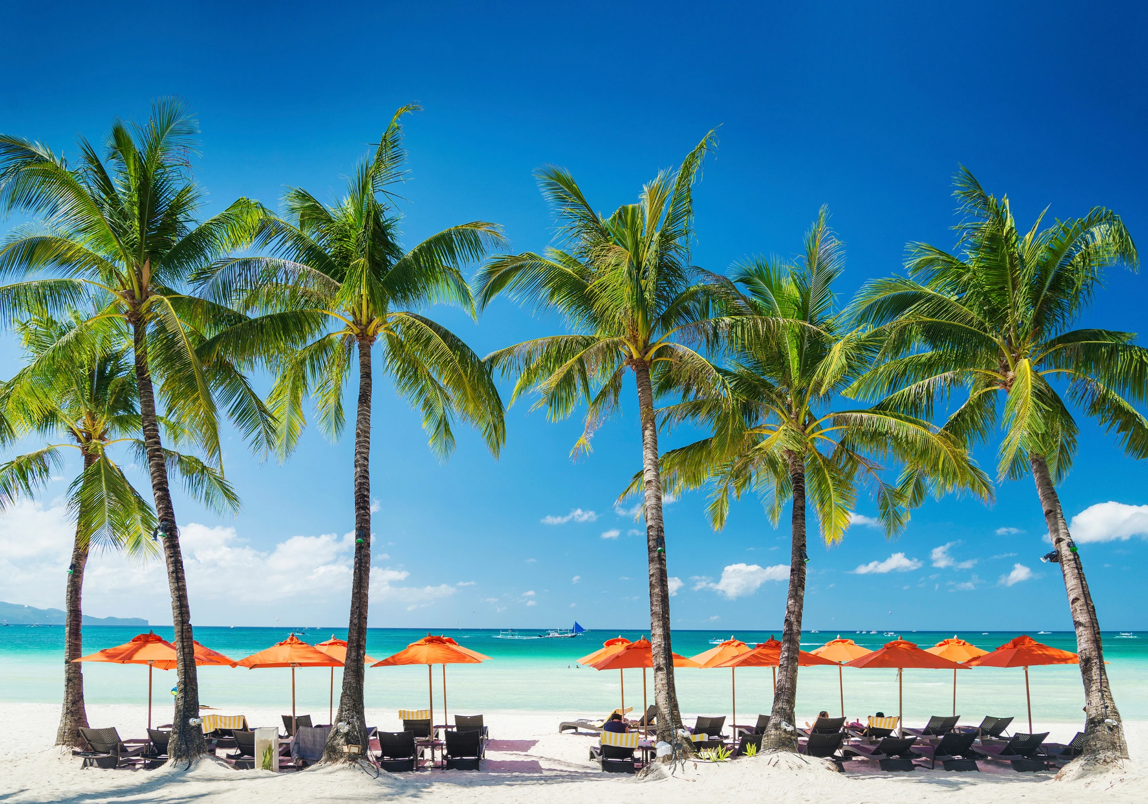 The coastline and turquoise waters of Boracay Island